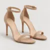 Ankle-Strap Heel in nude suede, pair