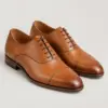 Cap-Toe Oxford in tan leather, pair