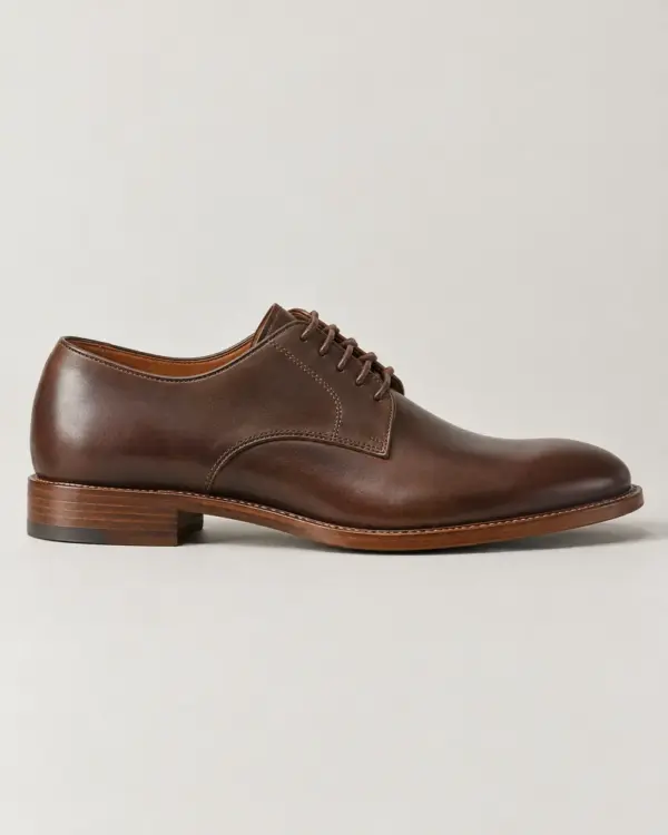 Classic Derby in dark brown leather, side view