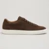Suede Low-Top in chocolate brown suede, side view